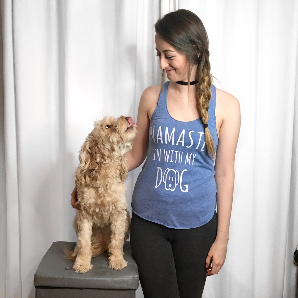 Namaste in with my dog top
