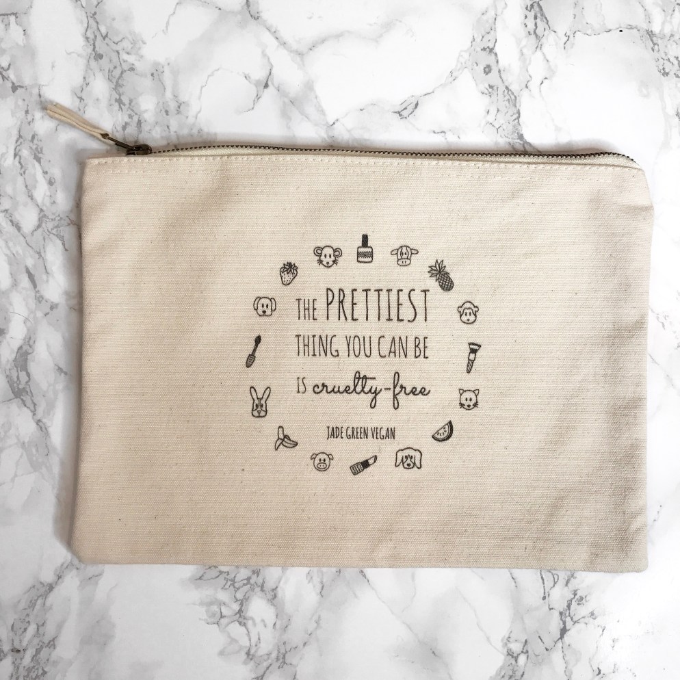 THE PRETTIEST THING YOU CAN BE IS CREULTY FREE MAKEUP BAG