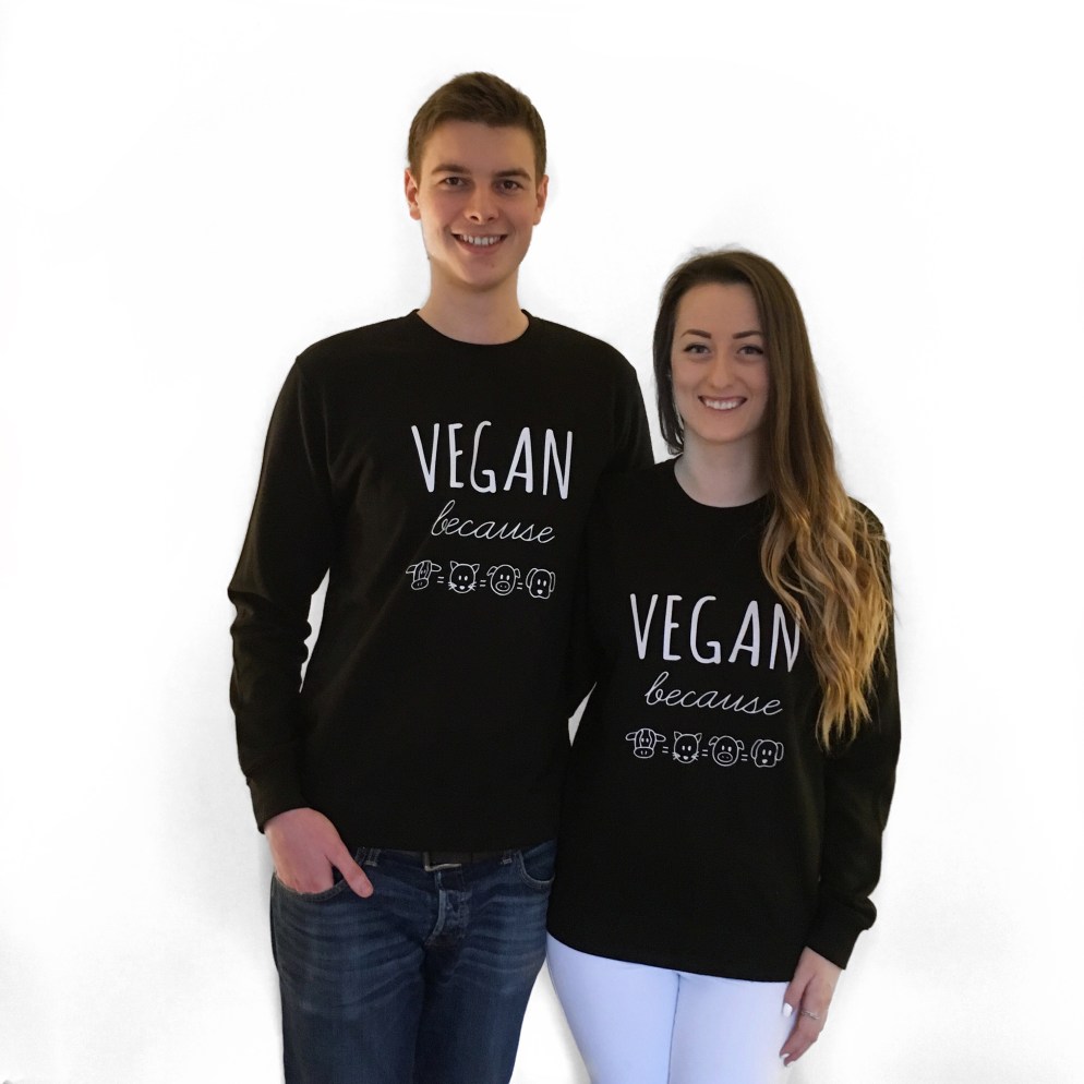 Vegan because black jumper
